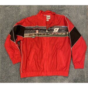 RARE Bill Elliott Dodge Racing Chase Authentics Nylon Jacket Red  Large Nascar